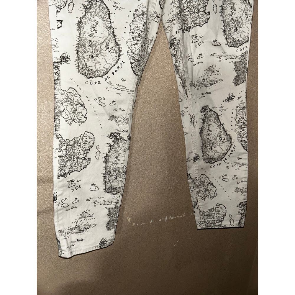 Madewell Maps Off White & Black Jean / Pants 32 - Picture 3 of 7